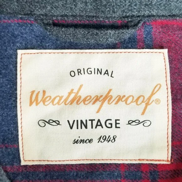 Weatherproof Vintage Mens Casual Soft Brushed Plaid Button-Down Flannel Shirt L - Picture 2 of 8